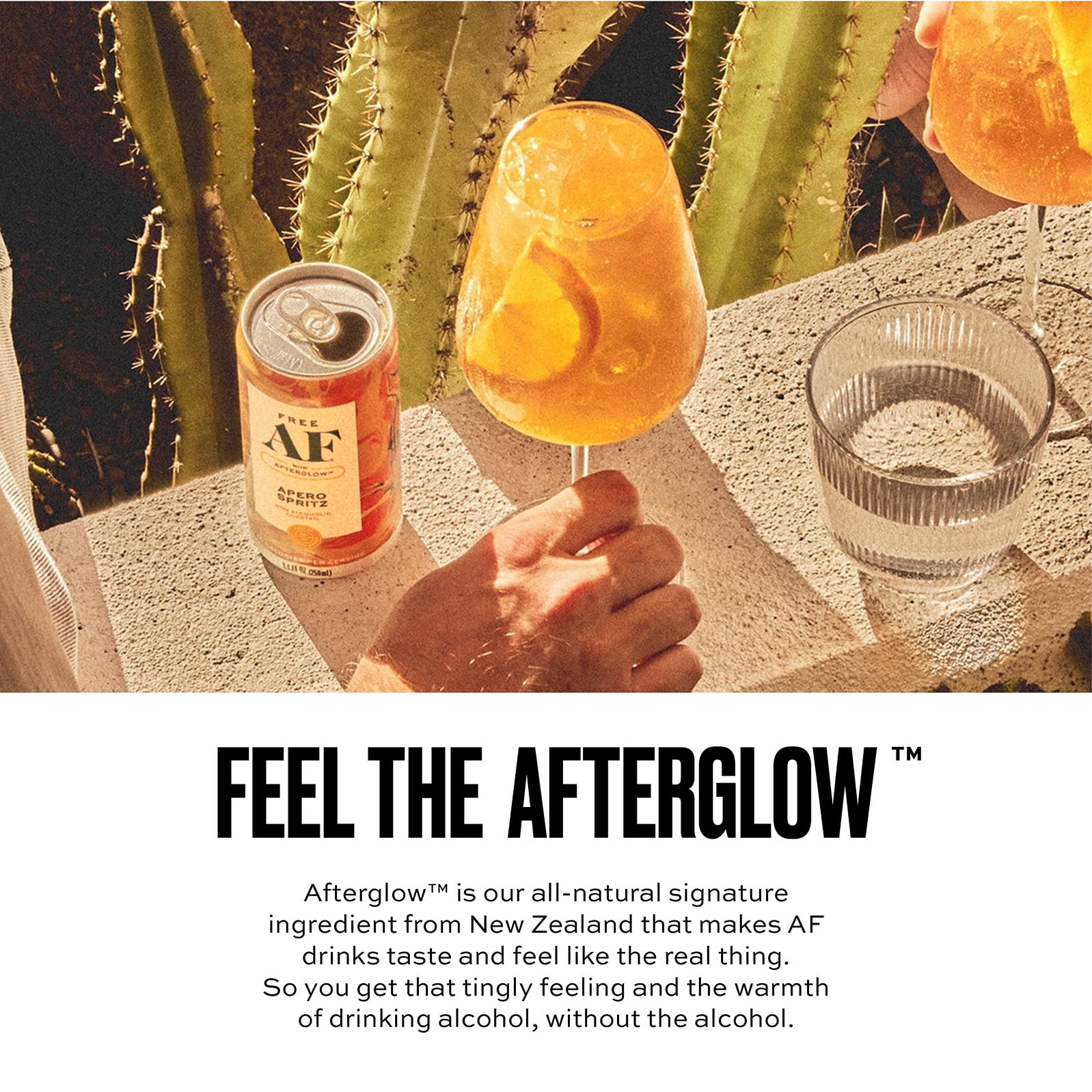 FREE AF Non-Alcoholic Drinks Tasting Pack | Alcohol Alternative Sparkling Cocktails with AFTERGLOW Botanical Warmth | Gluten-Free, Low-Calorie | 8.4 oz Cans (6-Pack)