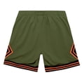 thumbnail image 3 of Men's Mitchell & Ness  Green Chicago Bulls 1997-98 Hardwood Classics Flight Swingman Shorts, 3 of 4