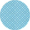 thumbnail image 1 of Ahgly Company Tapis Rond Lavable en Machine Intérieur Transitionnel Bleu, 4 Pieds Rond, 1 of 7