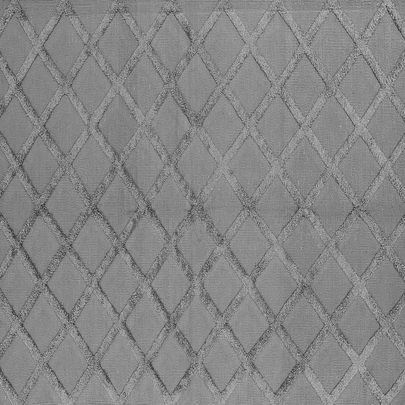 Ahgly Company Indoor Square Oriental Gray Industrial Area Rugs, 7' Square