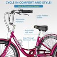 thumbnail image 3 of NAIZEA Adult Folding Tricycle 7-Speed, 20/24/26-Inch Three Wheel Cruiser Bike with Cargo Basket, Foldable Tricycle for Adults, Women, Men, Seniors, Teenagers, 3 of 8