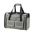 thumbnail image 1 of GROWTH TANK Large Capacity Pet Carrier Bag Expandable Collapsable Carry Package Oxford Cloth Light gray green, 1 of 9