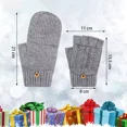 thumbnail image 3 of Guantes Tejidos Invierno Frio Dedos Descubiertos Para Hombre, 3 of 8