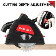Eastvolt 9-Amp 6-1/2 Plunge Circular Track Saw, 0-45°Bevel Adjustment, 5500RPM Plunge Saw for Wood Cutting