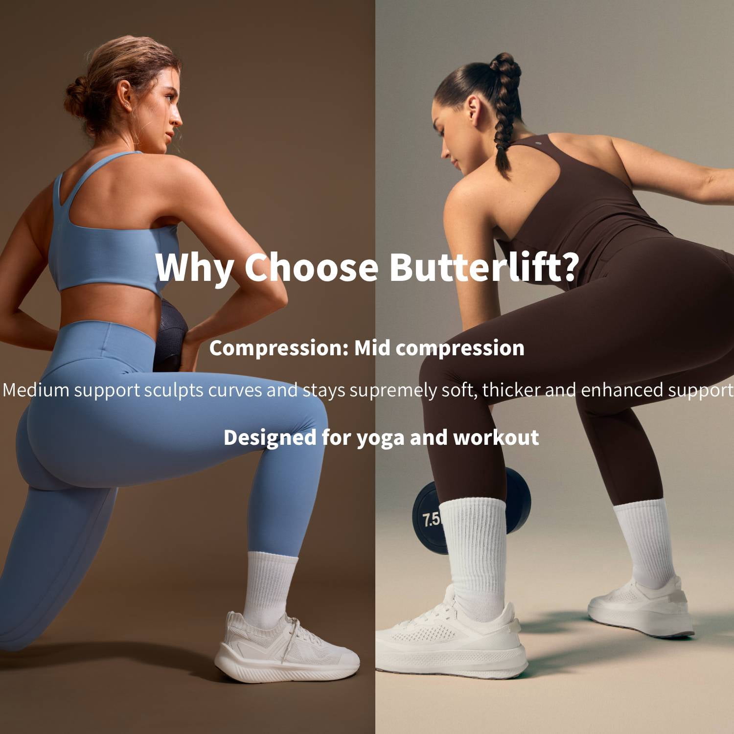 CRZ YOGA Secretsculpt Butterlift Leggings 25 Inches High Waisted No Front Seam Yoga Pants