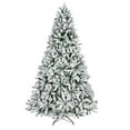 thumbnail image 6 of Ktaxon 6 FT Flocked Christmas Tree, Traditional Xmas Pine Tree Unlit, 1050 Tips Auto Open Structure, 6 of 6