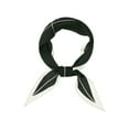 thumbnail image 1 of INSPIRE CHIC Mujeres Bufanda de Seda a Rayas Simple con Color Contrastante, Pa?uelo para la Cabeza, Bufandas para el Cuello, Negro 115x35cm/45.3x13.8 pulgadas (LxW), 1 of 6