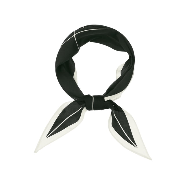INSPIRE CHIC Mujeres Bufanda de Seda a Rayas Simple con Color Contrastante, Pa?uelo para la Cabeza, Bufandas para el Cuello, Negro 115x35cm/45.3x13.8 pulgadas (LxW)
