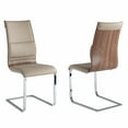 thumbnail image 2 of Chintaly Cantilever Side Chair W/ Back Cushion - Set Of 2, Taupe, 2 of 7