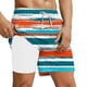 thumbnail image 1 of Mens Pantalones Cortos Cintura Elástica con Bolsillos Pantalones de Baño Seco Rápido Verano Playa Fondo Casual Multicolor, 1 of 5