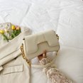 thumbnail image 1 of Bolso con patrón de piedra y textura otoñal, bolso cuadrado pequeño irregular a la moda, bolso tipo mensajero con cadena, 1 of 6