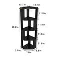 thumbnail image 2 of ALISENED Tall Corner Shelf Bookcase Bookshelf, Wooden 4-Tier Book Shelves Display Cabinet,Tall Corner Storage Display Stand Shelf for Living Room,Bedroom,Bathroom, 2 of 9