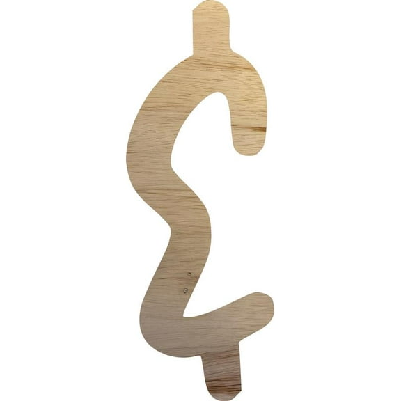 Wood Decorative Letter &, Craft 11'' Tall Alphabet A-Z, Wall Hanging Shape