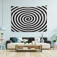 thumbnail image 5 of FREEAMG Black & White Swirl Lollipop Tapestry Wall Hanging Tapestries Happy Colorful Hippie Psychedelic Art Polyester Carpet Wall Decorative for Living Room Bedroom 60x51inch, 5 of 7