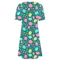 thumbnail image 5 of Viikei Womens Dresses Plus Size Summer,Women's Party Short Sleeve Dress,Women's Fashion Round-Neck Short Sleeved Printed Pullover Dress Multicolor M, 5 of 5