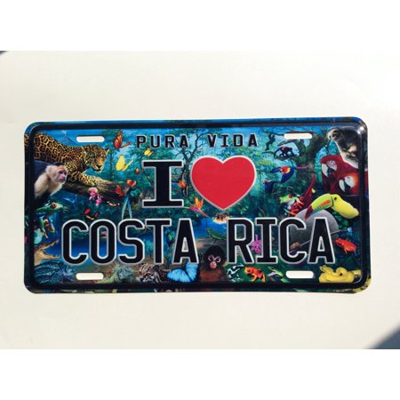 COSTA RICA PURA VIDA CENTRAL AMERICA LICENSE PLATE CRLP 1