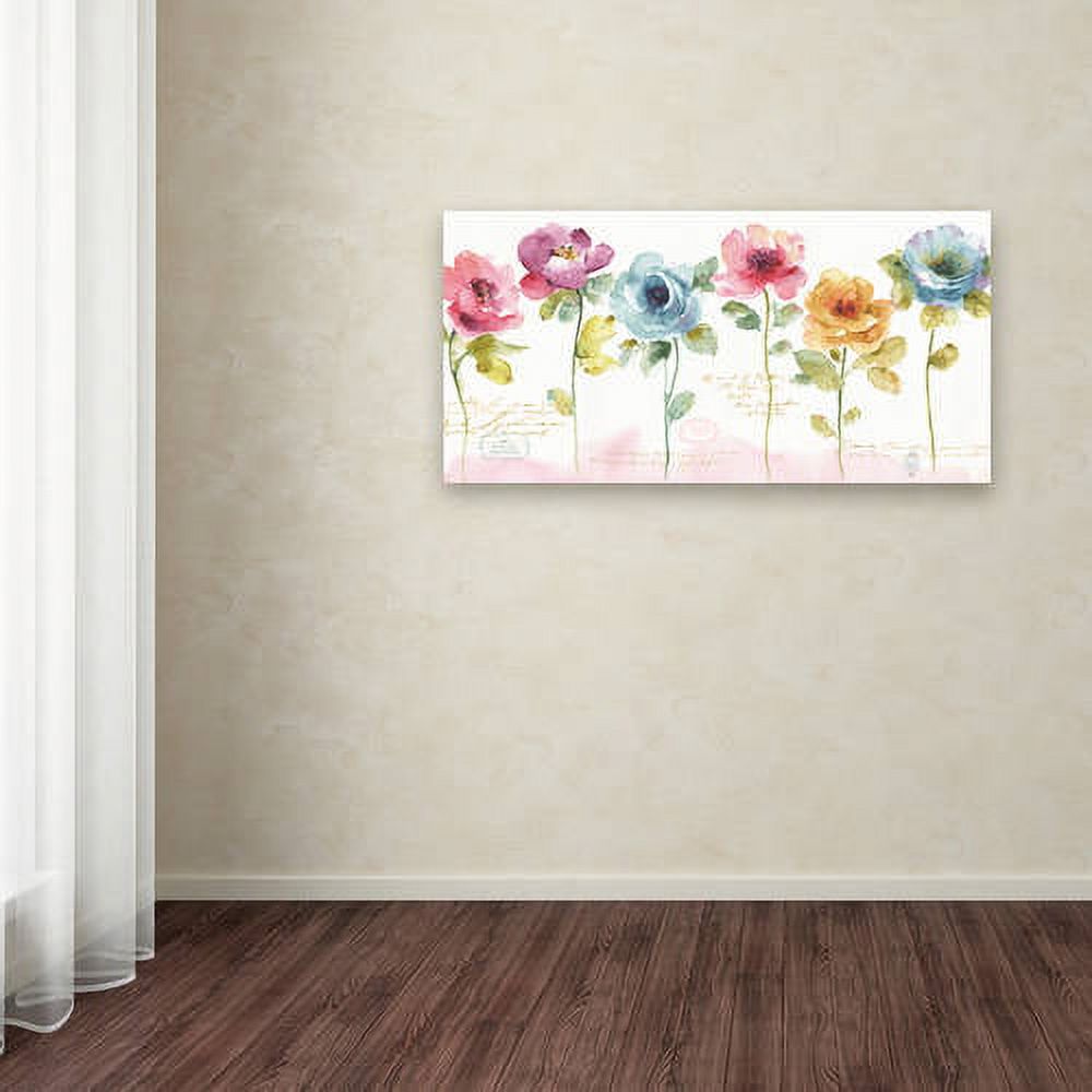 Lisa Audit 'Rainbow Seeds Loose Floral V' Canvas Art