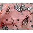 thumbnail image 5 of oneOone Silk Tabby Pink Salmon Fabric Hen Quilting Supplies Print Sewing Fabric By The Yard 42 Inch Wide-Z1, 5 of 6