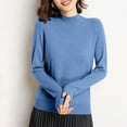 thumbnail image 7 of GigrtiJin Womens Round Neck Knitted Sweaters Casual Long Sleeves Solid Color Blouses Warm Comfy Sweaters Tops, 7 of 7