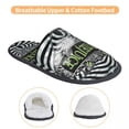 thumbnail image 5 of Pantuflas de espuma viscoelástica suaves para mujer, estilo Tim Burton, con suela antideslizante, cálidas y cómodas, con la película de terror Beetlejuices personalizada, 5 of 5