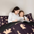 thumbnail image 5 of Feelyou Princess Crown Bedding Comforter Set for Teens, Cartoon Chess Print Twin Comforter Sets, King and Queen Reversible Bedding Set, Luxury Bedroom Decor, 2 Pieces, 5 of 8