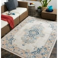 thumbnail image 4 of BoutiqueRugs Neepawa Bohemian, Transitional Area Rug - Outdoor Safe - Medium Gray, Aqua, Navy - 5'3" x 7', 4 of 6