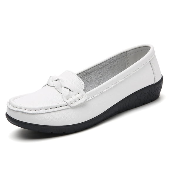 CHICVOMEY Loafers & Slip-Ons for Women Men Rubber Sole Lightweight Non Slip Slip on Nurse Shoes Comfortable Flats for Everyday Work Office Unisex