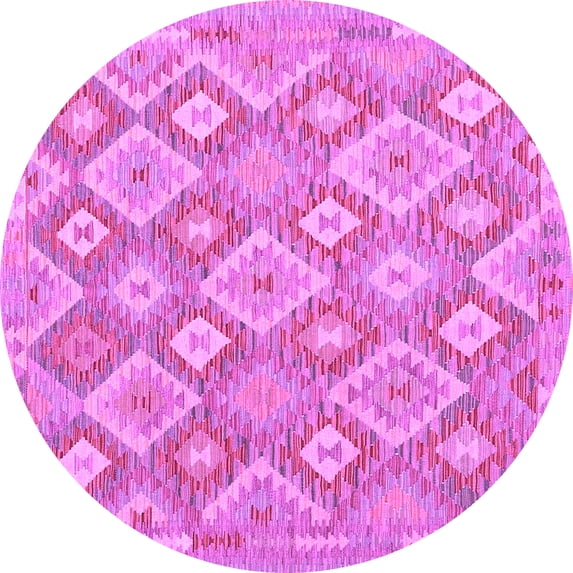 Ahgly Company Indoor Round Southwestern Purple Country Area Rugs, 4' Round