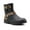 BLACK, variant on GJPBGK Women Boots Brown Ankle Boot with Side Zipper Low Chunky Heel Boots Casual Fall & Winter Black Walking Boots