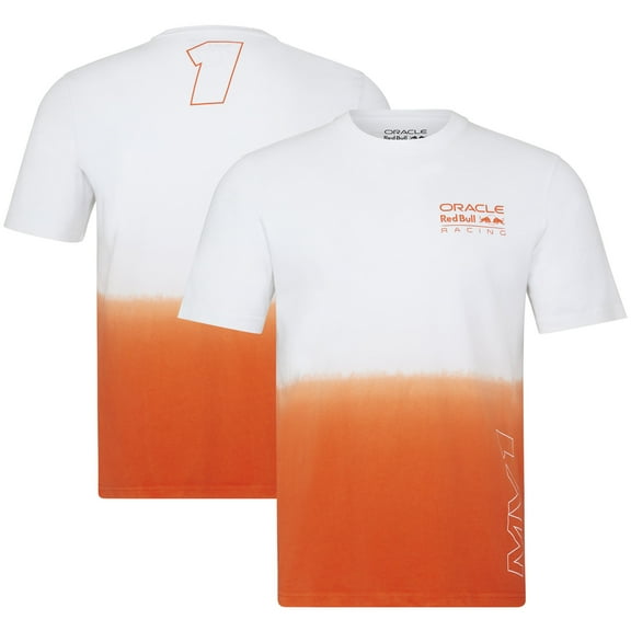 Unisex Castore Max Verstappen White/Orange Red Bull Racing 2023 Driver T-Shirt