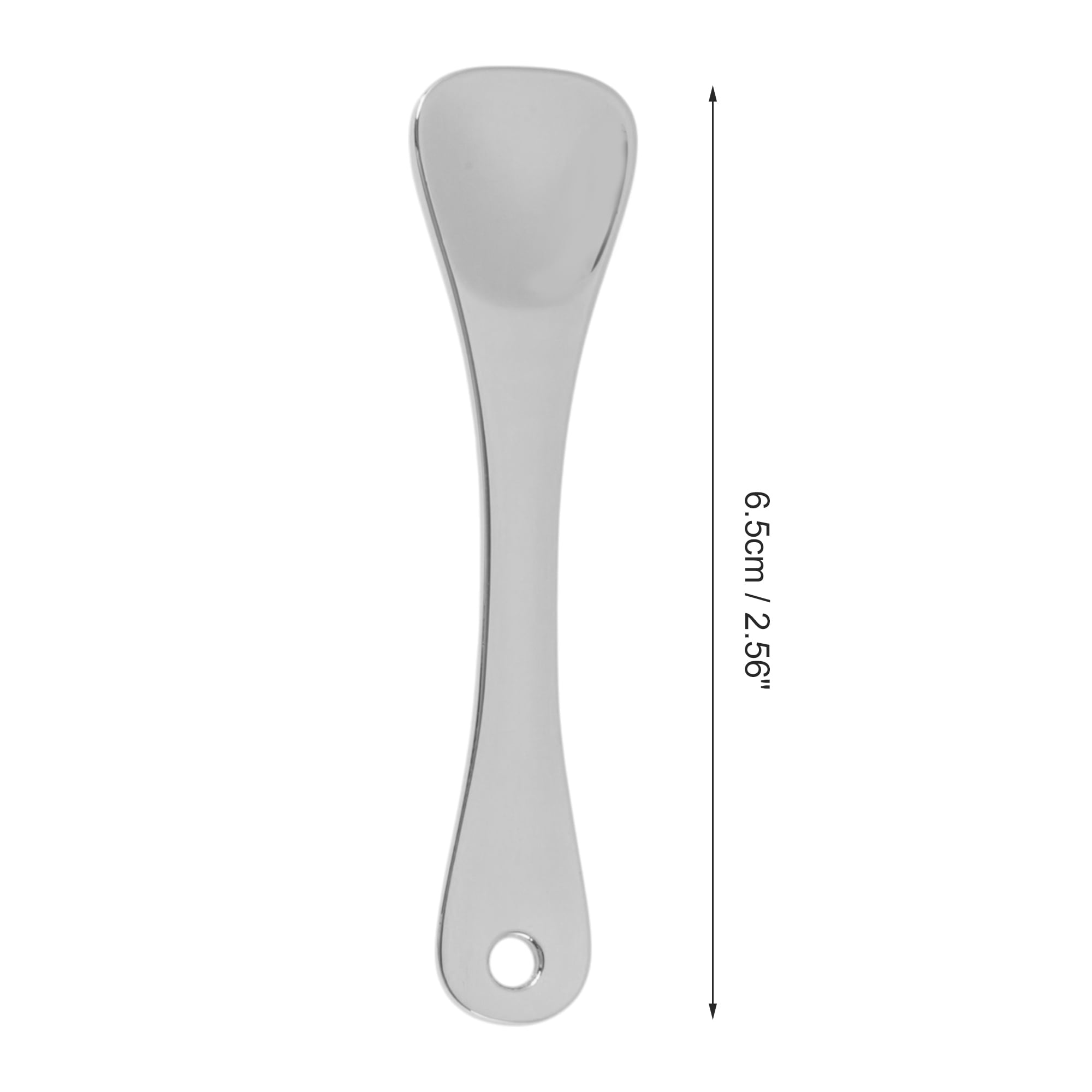 Unique Bargains Sturdy Mini Makeup Cosmetic Spoon 2pcs Silver Tone