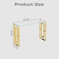 thumbnail image 6 of Golden Stainless Steel Glass Console Table BS-02, 6 of 6