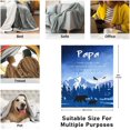 thumbnail image 4 of Papa Gifts from Grandchildren, Papa Christmas Birthday Gifts, Xmas Gifts for Papa from Granddaughter Grandson, Best Papa Ever Gifts from Grandkids, Presents for Papa Fleece Blankets 50x60, 4 of 6