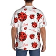 thumbnail image 7 of PAYOHTO Ladybug Mens Hawaiian Casual Short-sleeved Shirt Tropical Summer Beach Button Down Shirts, 7 of 7