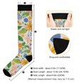 thumbnail image 3 of FORMRS Womens Knee High Socks Casual Long Thick Travel Daily Wear, 1 Pair, Retro Pink Floral, 3 of 6
