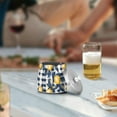 thumbnail image 5 of Yayeee Ashtray with Lid for Cigarette Smokeless Stainless Steel Home Ash Holder, Beige Plaid Lemon, 5 of 7