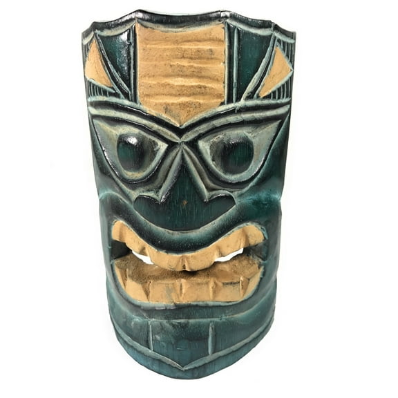 Ocean & Fishing Tiki Mask 8" - Hand Carved | #dpt514220
