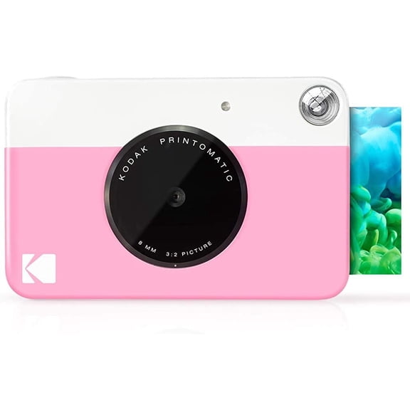 Restored Kodak Printomatic Digital Instant Print Camera - Full Color Prints on Zink 2x3" Sticky-Backed Photo Paper (Pink) (Refurbished)