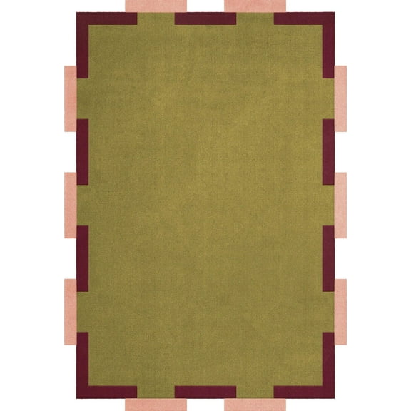 Homee Hand Tufted Woollen Rugs Teklan Fregio Wool Rug Olive Blush Rug Available In All Sizes 5x8 ft 6x9 ft 8x10 ft