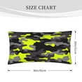 thumbnail image 2 of King Pillow Cases Standard Size - Green Grey Camouflage Soft Envelope Closure Microfiber Block Print Pillow Cover, Wrinkle Stain Resistant Travel Pillow Covers Standard Size 20x36in, 2 of 7