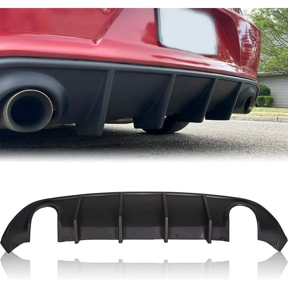 Kojem Rear Diffuser Bumper Valance Lip PP For Dodge Charger SRT 2015-2023 Matte Black