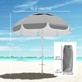 thumbnail image 3 of Outsunny Parasol de Plage 6 Pi, Parasol Portable à Hauteur et Inclinaison Réglables, Gris, 3 of 10
