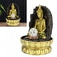 thumbnail image 5 of Fuente de Resina de Buda Decoración de Fuente de Agua Adornos de Fuente de Agua Meditando Estatua de Buda Zen con luz LED para Mesa de jardín Patio Decoración del hogar Regalo( Jardinería Fugacal no, 5 of 7