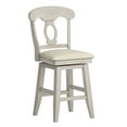 thumbnail image 6 of Weston Home Sheena Napoleon Back 24-inch Counter Height Wood Swivel Stool, Antique White, 6 of 7
