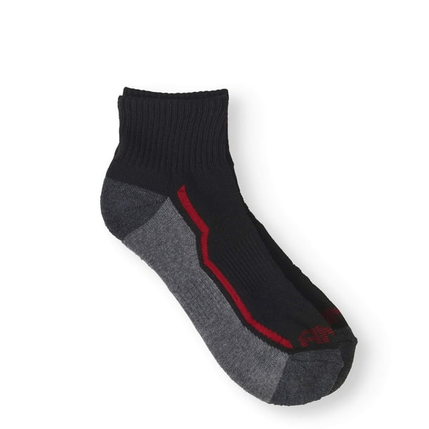 Men's Performance Quarter Cut Socks, 6 Pack - Walmart.com