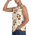 thumbnail image 3 of Goofa Sloth Yoga Printed Men's Sleeveless T-Shirt - Athletic Gym Workout Tank Top for Men - Moisture-Wicking, UPF 30+ Quick-Dry Muscle Tee-XX-Large, 3 of 8
