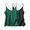 Pack of 2(Evergreen+Black), variant on Oudiya Womens Silk Satin Camisole Tank Tops V Neck Spaghetti Strap Blouses Cross Back Sleeveless Cami Shirt
