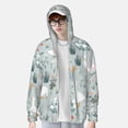 thumbnail image 4 of Daiia Goose and Doodle Flowers UPF 50+ Sun Protection Hoodie Jacket Lightweight Long Sleeve Sun Shirt for Women Men with Pocket Hiking Outdoor-XX-Large, 4 of 9