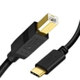 thumbnail image 1 of Cable de impresora CableCreation USB B a USB C de 2 m, negro, 1 of 8
