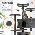 thumbnail image 2 of 54 inch Cat Trees and Towers for Indoor Cats, Cat Condo Scratching Post for Adult Cats, Multi-Level Cat Towers for Small Cats, Light Gray, 2 of 7